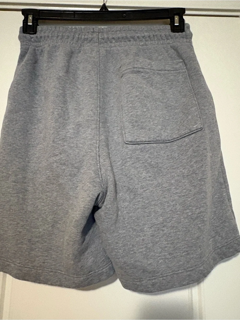 Jordan Men’s Gray Athletic Fleece Shorts with Black Drawstring